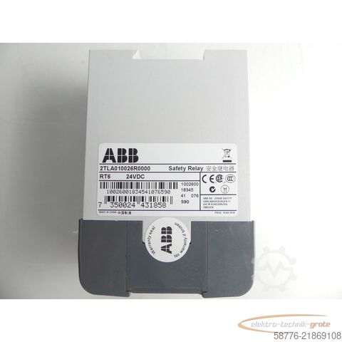 Komponenta ABB 2TLA010026R0000 Sicherheitsrelais RT6 SN: 18345 - ! -