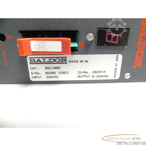 Komponent Baldor BSC1005 Servoantrieb ID: 20207A SN: BDDBD 22821 --