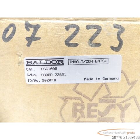 Komponent Baldor BSC1005 Servoantrieb ID: 20207A SN: BDDBD 22821 --