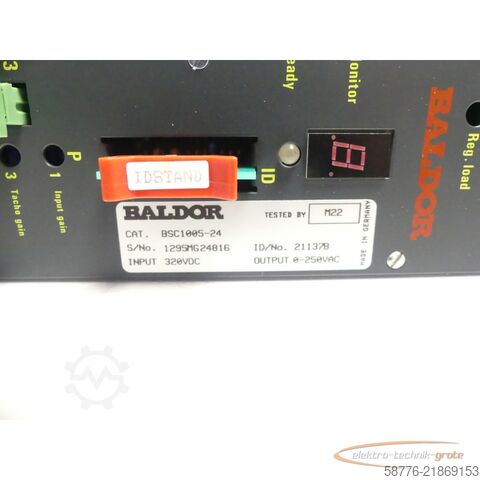 Komponenta Baldor BSC1005-24 Antriebssteuerung ID: 21137B SN: 1295MG24816 --