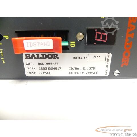 רְכִיב Baldor BSC1005-24 Antriebssteuerung ID: 21137B SN: 1295MG24817 --