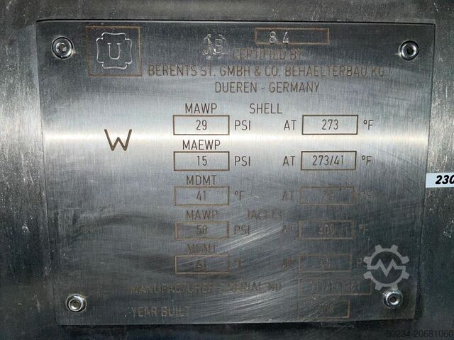 25 Litre Becomix Model RW30CD Paslanmaz Çelik Proses Tankı BECOMIX RW30CD