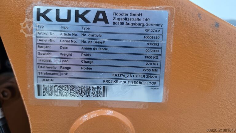 Robot industri KUKA KR 270-2 + (V)KRC2 ed05