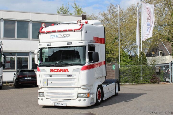 หัวลากปริมาตร Scania R 450 Topline Mega-Volumen   Retarder   2 Tanks