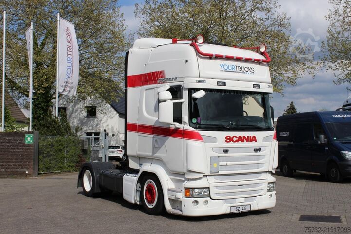 หัวลากปริมาตร Scania R 450 Topline Mega-Volumen   Retarder   2 Tanks