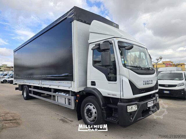 Camion cu platformă și prelată IVECO EUROCARGO 180E28 CENTINATO 9,60 (2017)