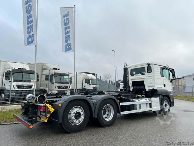 Āķa konteineru automašīna MAN 26.470 Abroller 6x2-4/Meiller RS 21.65/Lenkachse