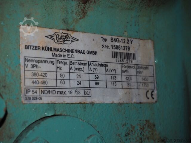 Трикомпресорна холодильна установка Linde, Bitzer VHM 316-4521, S4G-12.2-40P, S4G-12.2 Y