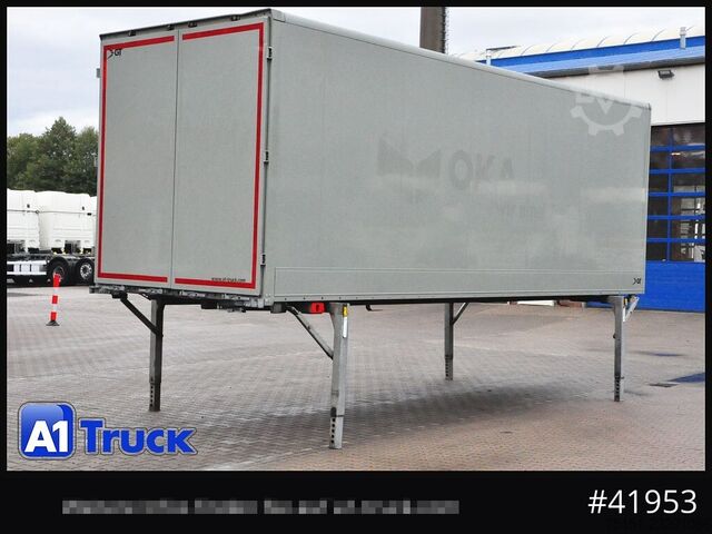 Caja intercambiable con estructura de caja GNIPOL 7,45, Möbelkoffer, Lichtband, Filzwände, verzinkt