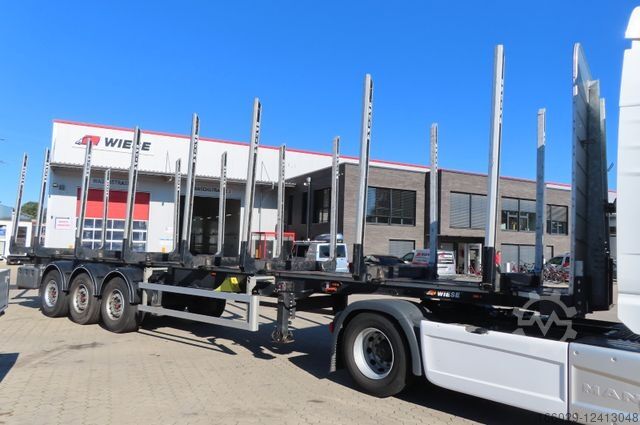 Rönkhordó félpótkocsi PAVIC Holzauflieger mit Schemel und Rungen