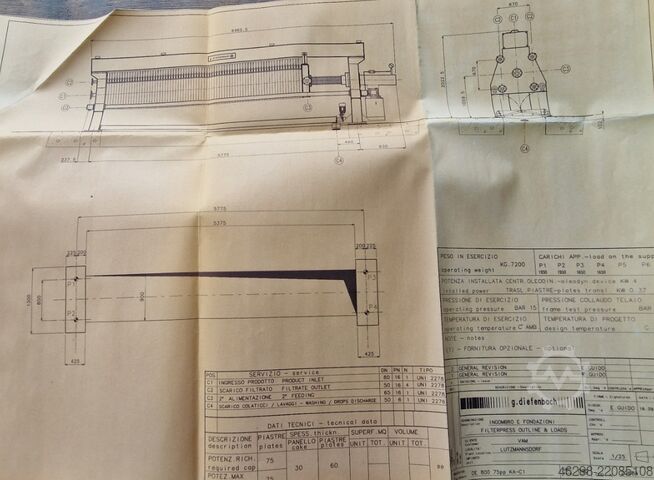 Kammerfilterpresse gebraucht Diefenbach FP DE 800