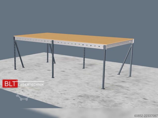 Lagringsplattform 5x10m Lagerbühne , Belastung : 500kg/qm Unterkante: 3m ,ca. 50qm , Systembühne