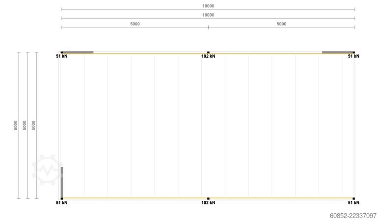 Lagringsplattform 5x10m Lagerbühne , Belastung : 500kg/qm Unterkante: 3m ,ca. 50qm , Systembühne