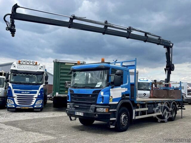 Kranbil Scania P410 HIAB  X-HIDOU 188 E-5, RETARDER, WHEELBASE...