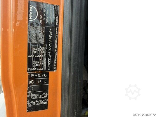 Kombijevsko vozilo MAN 26.320 6x2 TGS Chassi/PTO/Euro5
