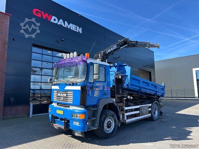 3-sided tipper MAN 19.364 F2000 4x4 Tipper/Crane