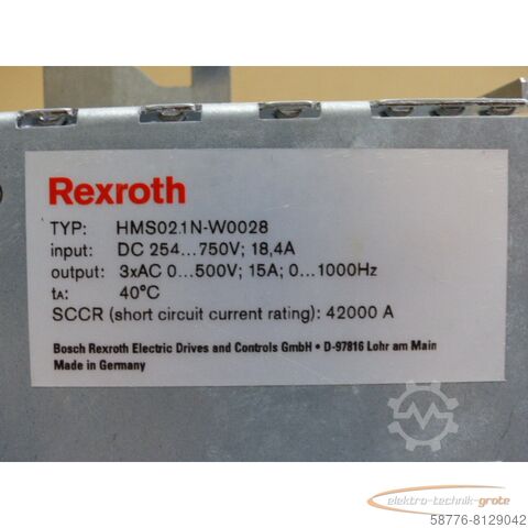 Componente Rexroth Rexroth HMS02.1N-W0028-A-07-NNNN MNR: R911309078