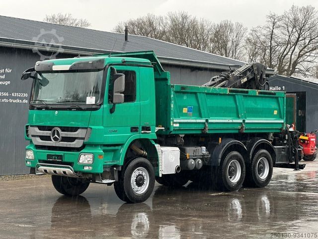 Kipper LKW MERCEDES-BENZ Actros 3348 6x6 Kipper mit HIAB 1300RS 83