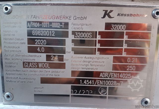 Tanksemihenger KÄSSBOHRER STS 32 Bitumen Tanker AUCH MIETE