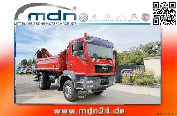 Кран, змонтований на вантажівці MAN TGM 18.290 4x4 Kipper KRAN 14m FUNK AHK