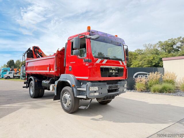 Кран, змонтований на вантажівці MAN TGM 18.290 4x4 Kipper KRAN 14m FUNK AHK