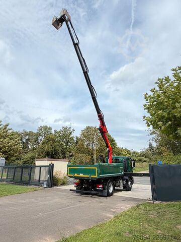 Трьохсторонній самоскид MAN TGM 18.320 4x2 Kipper KRAN 15m FUNK AHK