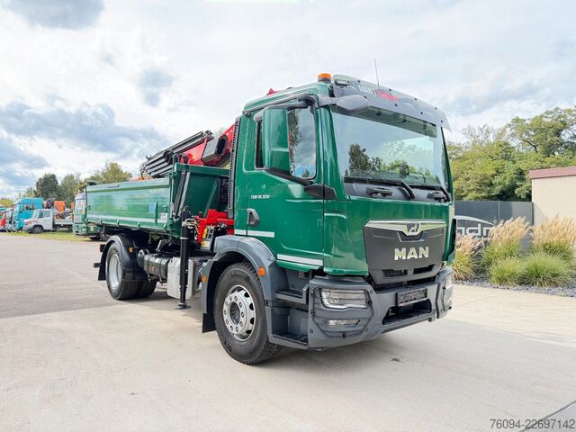 Трьохсторонній самоскид MAN TGM 18.320 4x2 Kipper KRAN 15m FUNK AHK