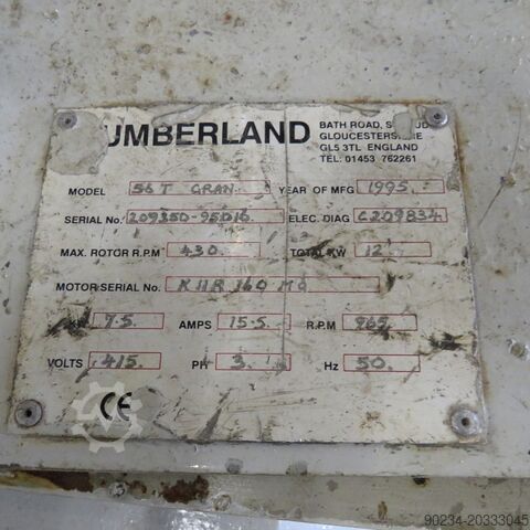 Granulador HP 10 em aço macio Cumberland Bade tipo moinho 56T CUMBERLAND 56T