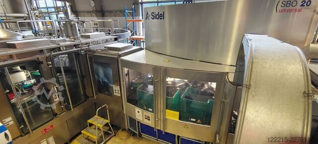 SIDEL SBO 20 Universal Combi, Lini pengisian Krones untuk PET (sekali pakai) (2005) SIDEL Abfülllinie für PET (Einweg)