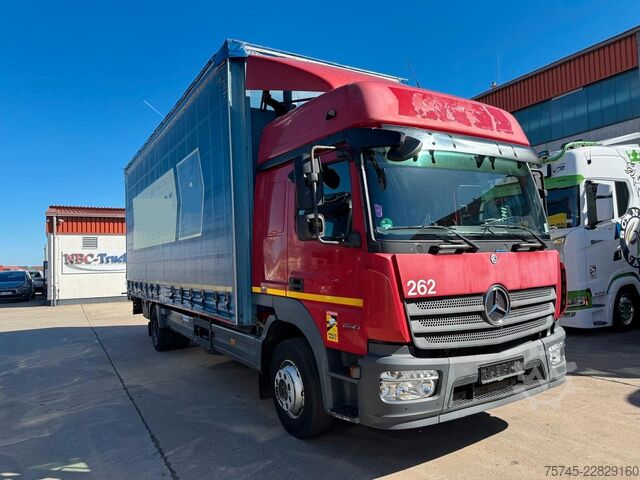 Tenteli düz yataklı kamyon MERCEDES-BENZ ATEGO 1530**HOCHDACH*2 X LIEGE*KLIMA*2,95 H