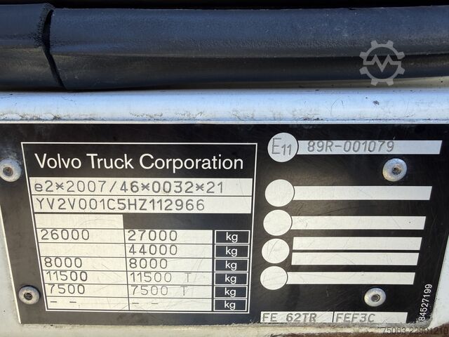 Вантажівка з відкритою платформою Volvo FE320 6X2 HMF 1620 K5 bis 18.50 Meter