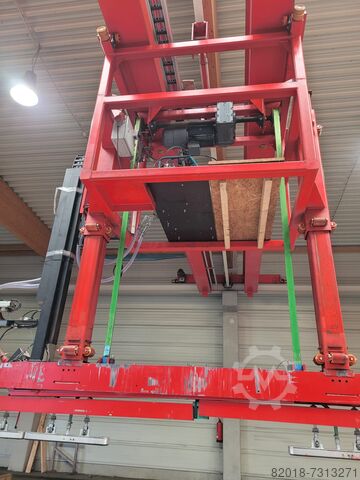 Vakum istifleme sistemi, portal vinç KAISER SBTE-F100-750/3.000, Hallenkran, Kran