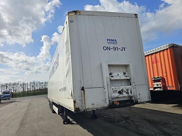 2014 Krone sd | 3 akslet mega lukket box trailer| skade foran | for hengende plagg.bpw disc| apk Krone sd | 3 axle mega closed box trailer| damage in ...
