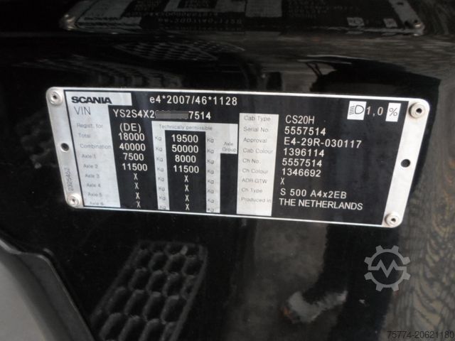 Ελκυστήρας μεγάλου όγκου SCANIA S 500/ LOW DECK !! HIGH LINE