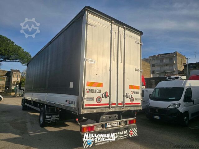 Kuorma-auto lavalla ja pressulla Iveco EUROCARGO 150E28 CENTINATO 9,60 C/SCOPRI