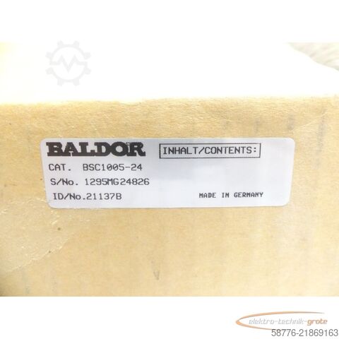 רְכִיב Baldor BSC1005-24 Antriebssteuerung ID: 21137B SN: 1295MG24826 --
