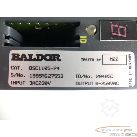 Component Baldor BSC1105-24 Servoantrieb INPUT 3AC230V ID/No: 20405C SN: 1995MG27553
