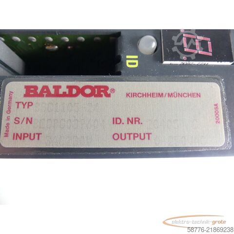 רְכִיב Baldor BSC1105-24 Servoantrieb INPUT 3AC230V ID/No: 20405C SN: BEGRS039604