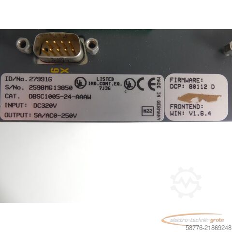 Komponent Baldor DBSC1005-24-AAAW Servoantrieb INPUT ID/No: 27991G SN: 2598MG13850