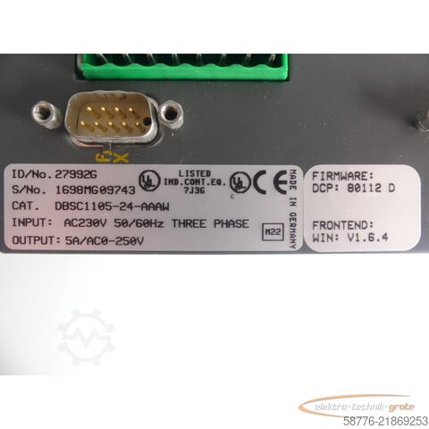 Komponenta Baldor DBSC1005-24-AAAW Servoantrieb INPUT ID/No: 27992G SN: 1698MG09743