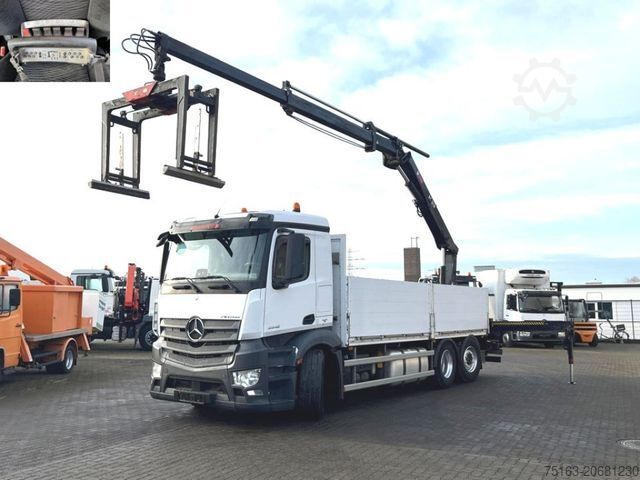 Truck mounted crane MERCEDES-BENZ Antos 2542 6x2 Pritsche Heckkran Hiab XS 177 Fun