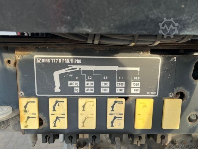 Truck mounted crane MERCEDES-BENZ Antos 2542 6x2 Pritsche Heckkran Hiab XS 177 Fun