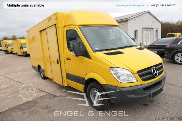 Furgons ar kasti mercedes-benz SPRINTER 310 CDI MAXI EURO-5 KOFFER DURCHGANG REGALE KAMERA
