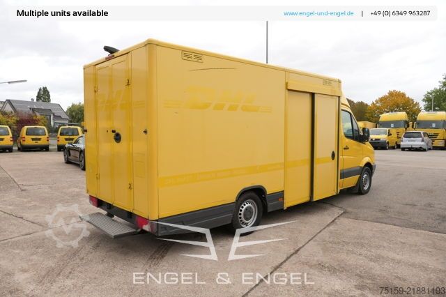 Furgons ar kasti mercedes-benz SPRINTER 310 CDI MAXI EURO-5 KOFFER DURCHGANG REGALE KAMERA