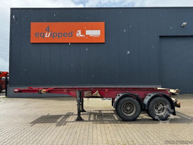 Konteineru pārvadājumi Krone 2-axle 20FT chassis, BPW + drumbrakes, airsuspe...