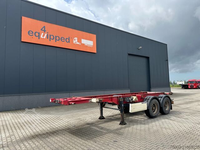 Container transportation Krone 2-assig 20FT chassis / BPW + trommel / luchtver...