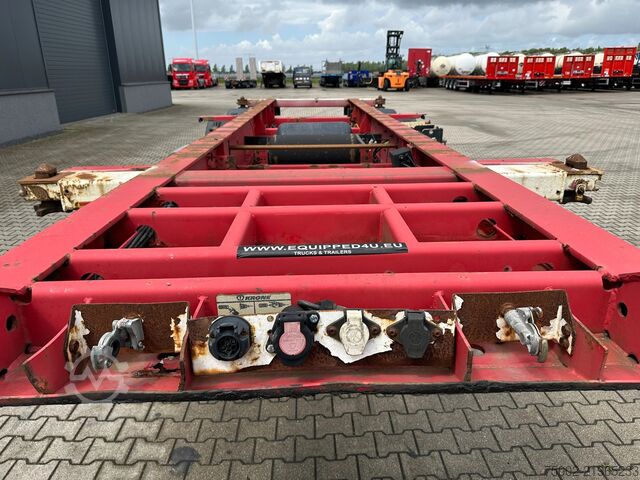 Container transportation Krone 2-assig 20FT chassis / BPW + trommel / luchtver...