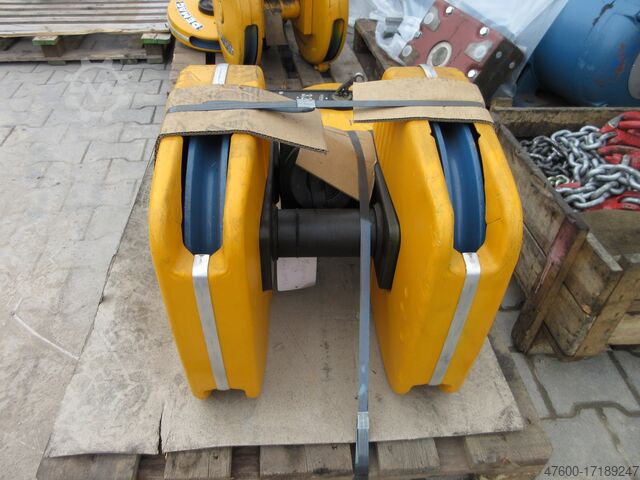 Koukkulohko Nosturi Sisänosturi Nosturin kiitotie DH Demag DC Unterflasche Flasche Haken 25to Demag P 25000Kg Brückenkran Kran