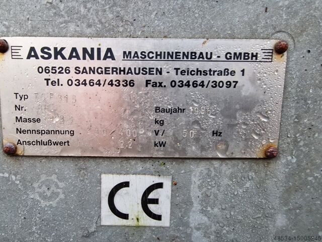 Förderschnecke TSF315 ca. 5,20 Askania Förderschnecke, TSF 315