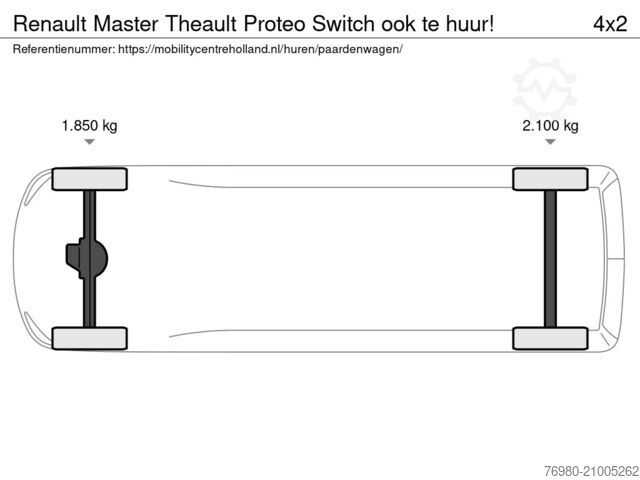Renault Master Theault Proteo Switch also available for rent! Renault Master Theault Proteo Switch ook te huur!
